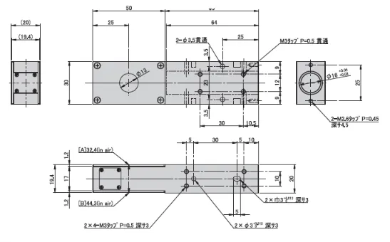 UD2PA 寸法図面
